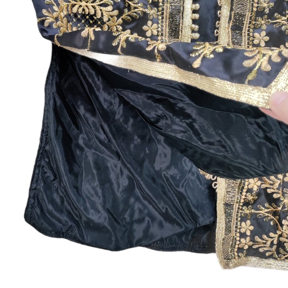 Handmade Men Size L Vintage Traditional African Boubou Dashiki Robe Kaftan Bubu - Picture 3 of 6